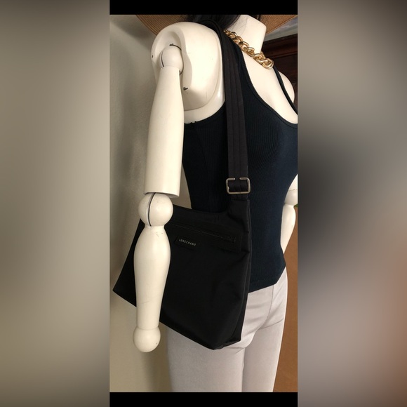 Longchamp Le Pliage Neo Flat Nylon Crossbody - Black - Picture 11 of 14